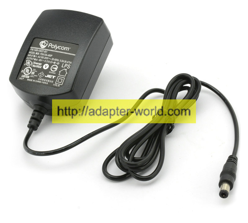 *Brand NEW* Polycom VVX PSA15A-480P 48VDC AC Adapter Power Supply - Click Image to Close